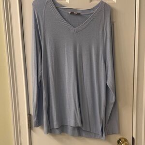 Light Blue Loft V-Neck Women's Top